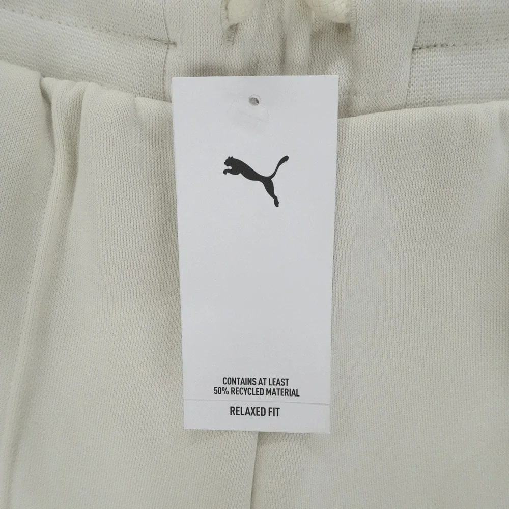 Puma Sweatpants Mens S Cream Relaxed Fit Pintuck Casual Outdoor Lounge